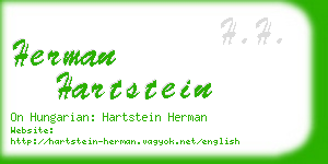 herman hartstein business card